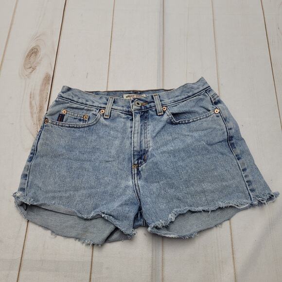 Vintage Guess jeans high rise cut off jean denim hot shorts USA - Picture 2 of 9